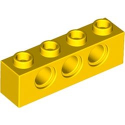 3701-3 Technic, steen 1x4 met 3 gaten geel NIEUW *