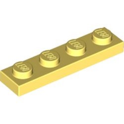 3710-103 Platte plaat 1x4 geel, lichthelder NIEUW *1B174