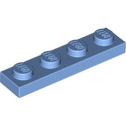 3710-42G Platte plaat 1x4 blauw, midden gebruikt *1B369