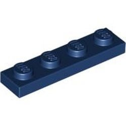 3710-63 Platte plaat 1x4 blauw, donker NIEUW *1B173