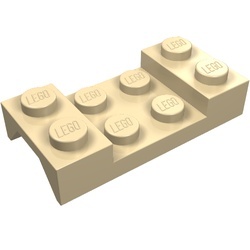 3788-2 Plaat 2x4 met spatbord (boven recht) crème NIEUW *5A022