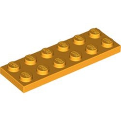 3795-110 Platte plaat 2x6 oranje, lichthelder NIEUW *5K000