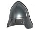 3844-95 Ridderhelm met nekbeschermer zilver, mat NIEUW *0L0000