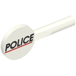 3900pb01-1G Bord met POLICE en rode streep wit gebruikt *1E016