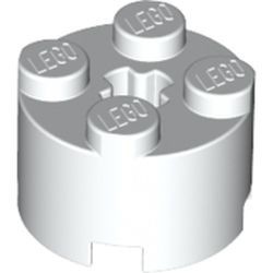 3941-1G Steen, rond 2x2 wit gebruikt *1F021