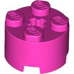 3941-47 Steen, rond 2x2 roze, donker NIEUW *
