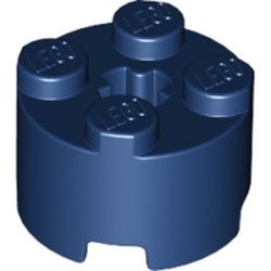 3941-63 Steen, rond 2x2 blauw, donker NIEUW *1B079