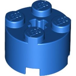 3941-7G Steen, rond 2x2 blauw gebruikt *1F021
