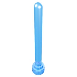 3957-74G Antenne 1x4 noppen hoog transparant middenblauw gebruikt *1E013