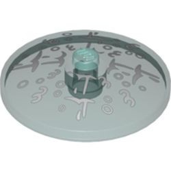 3960pb022-15G Schotel 4x4 Fonteinpatroon transparant lichtblauw gebruikt *1L0000
