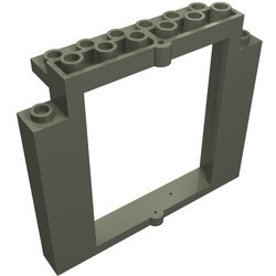 40253-10 Deur 2x8x6 Swivel Frame zonder bodemnoppen donker, grijs (klassiek) NIEUW *
