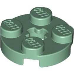 4032-48 Platte plaat 2x2 rond groen, zandkleurig NIEUW *1B209