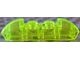 40996-16 Steen 1x4 met schuine einden en twee noppen transparant, neongroen NIEUW *1L0000