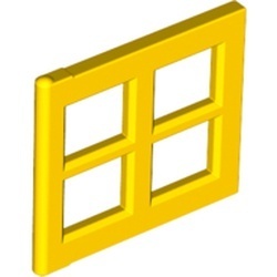 4133-3 Raampaneel 2x4x3 voor in raam 4132- 4 ruitjes geel NIEUW *