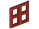 4133-5G Raampaneel 2x4x3 voor in raam 4132- 4 ruitjes rood gebruikt *1B309