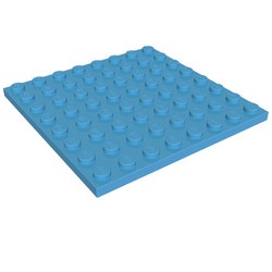 41539-153 Platte plaat 8x8 blauw, donkerazuur NIEUW *1K0000