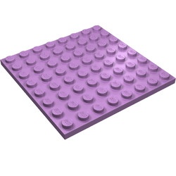 41539-157 Platte plaat 8x8 lavender, midden NIEUW *1K0000