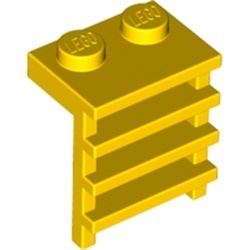 4175-3G Platte plaat 1x2 met trapje geel gebruikt *0L0001