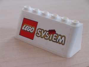 4176pb06-1G Ruit 2x6x2 LEGO System patroon (Sticker) wit gebruikt *5S003
