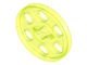 4185-16G Technic- Snaarwiel (Wedge Belt Wheel) transparant, neongroen gebruikt *0D0000