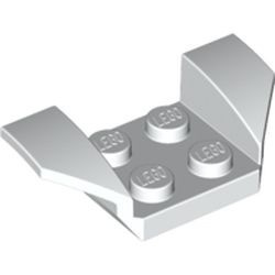 41854-1G Plaat 2x4 met spatbord verhoogde vleugels wit gebruikt *0L000