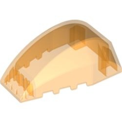 41883-98G Ruit 6x4x2 gebogen transparant oranje gebruikt *