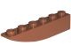 42023-88 Omgekeerde dakpan 6x1 rond bruin, roodachtig NIEUW *1B242