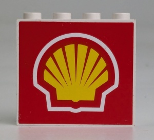 4215bpb23-1G Paneel 1x4x3 Shell geel op rood wit gebruikt *0D0000