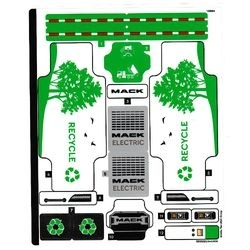 42167stk01 STICKER 42167 Mack LR Electric Garbage Truck NIEUW *0S0000
