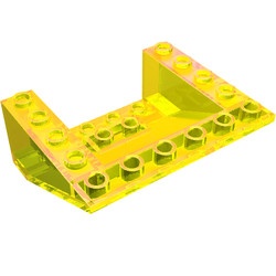 4228-19G Omgekeerde dakpan 33 graden 5x6x2 transparant geel gebruikt *1D014