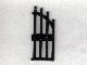 42448-11 Toegangshek rond boven 1x4x9 met spijlen zwart NIEUW *5D000