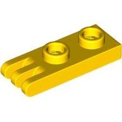 4275-3G Scharnierplaat 1x2 - 3 vingers aan uiteinde (vert) geel gebruikt *1B311