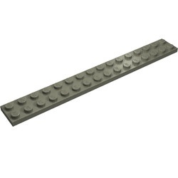 4282-10 Platte plaat 2x16 donker, grijs (klassiek) NIEUW *1K0000