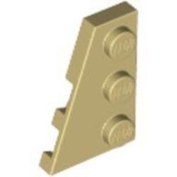 43723-2 Wig plaat 2x3 links crème NIEUW *1B229