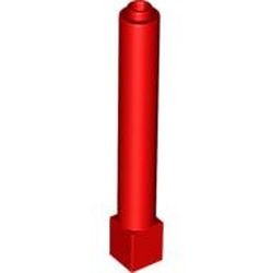 43888-5G Pilaar 1x1x6 massief met sokkel rood gebruikt *2B073