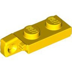 44301-3 Scharnierplaat 1x2- 1 vinger aan einde geel NIEUW *1B298