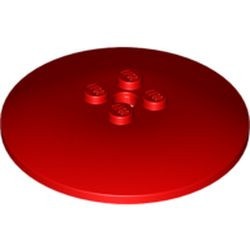 44375a-5G Schotel 6x6 HOLLE noppen rood gebruikt *1R024