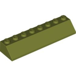 4445-155G Dakpan 45 graden 8x2 groen, olijf gebruikt *1D022