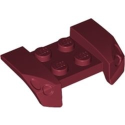 44674-59 Plaat 2x4 met spatbord, vleugels, overhang lamp rood, donker NIEUW *5A020
