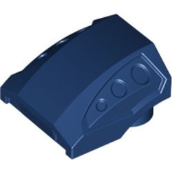 44675-63G Dakpan 2x2 gebogen met drie zijgaten aan beide kanten blauw, donker gebruikt *1D028