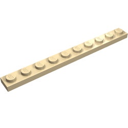 4477-2G Platte plaat 1x10 crème gebruikt *1B373