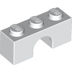 4490-1 Steen, boog 1x3x1 hoog wit NIEUW *1B382