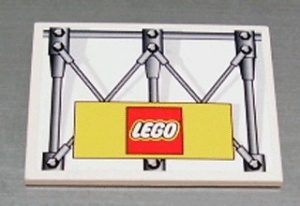 4515pb009-1G Dakpan 10 graden 6x8 Hek en LEGO logo (Sticker) wit gebruikt *5R000