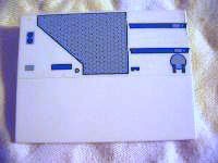 4515pb028L-1G Dakpan 10 graden 6x8 Star Wars UCS X-wing LINKS (Sticker) wit gebruikt *5R000