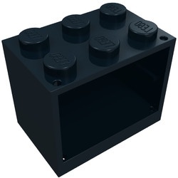 4532a-11G Kastje klein 2x3x2 DICHTE noppen (zie 4533 voor deur) zwart gebruikt *5K000