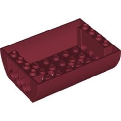 45410-59G Omgekeerde dakpan rond 8x6x2 dubbel (oa cabine) rood, donker gebruikt *1D016