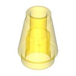 4589b-19 Kegel 1x1x1 transparant geel NIEUW *1B086