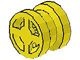 4624-3G Wiel klein (velg) 8x6mm vierkant asgat geel gebruikt *5W000