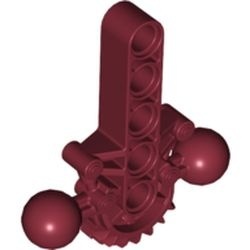 47306-59G Bionicle heupen met 2 kogels rood, donker gebruikt *