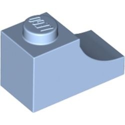 47753-105 Steen, wig 4x4 aflopend zonder noppen bovenop blauw, lichthelder NIEUW *